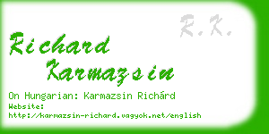 richard karmazsin business card